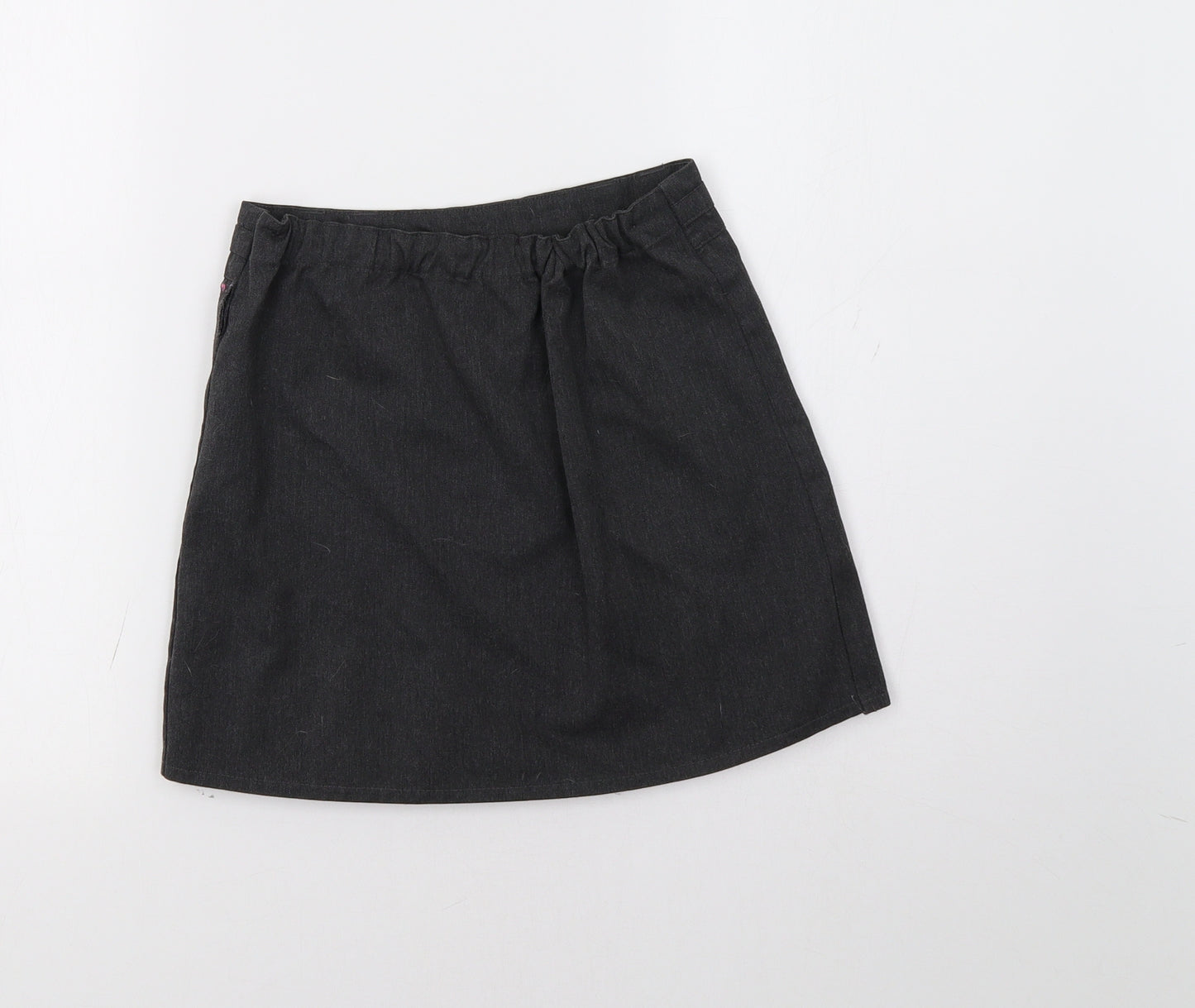 M&S Girls Grey   Pleated Skirt Size 9 Years