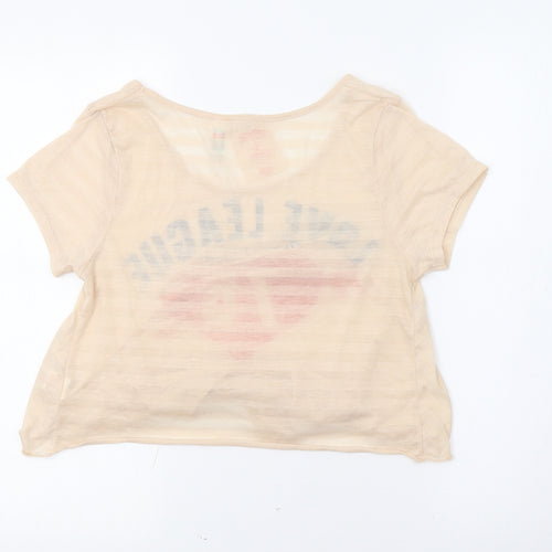 Primark Womens Beige   Basic T-Shirt Size 12  - Love League