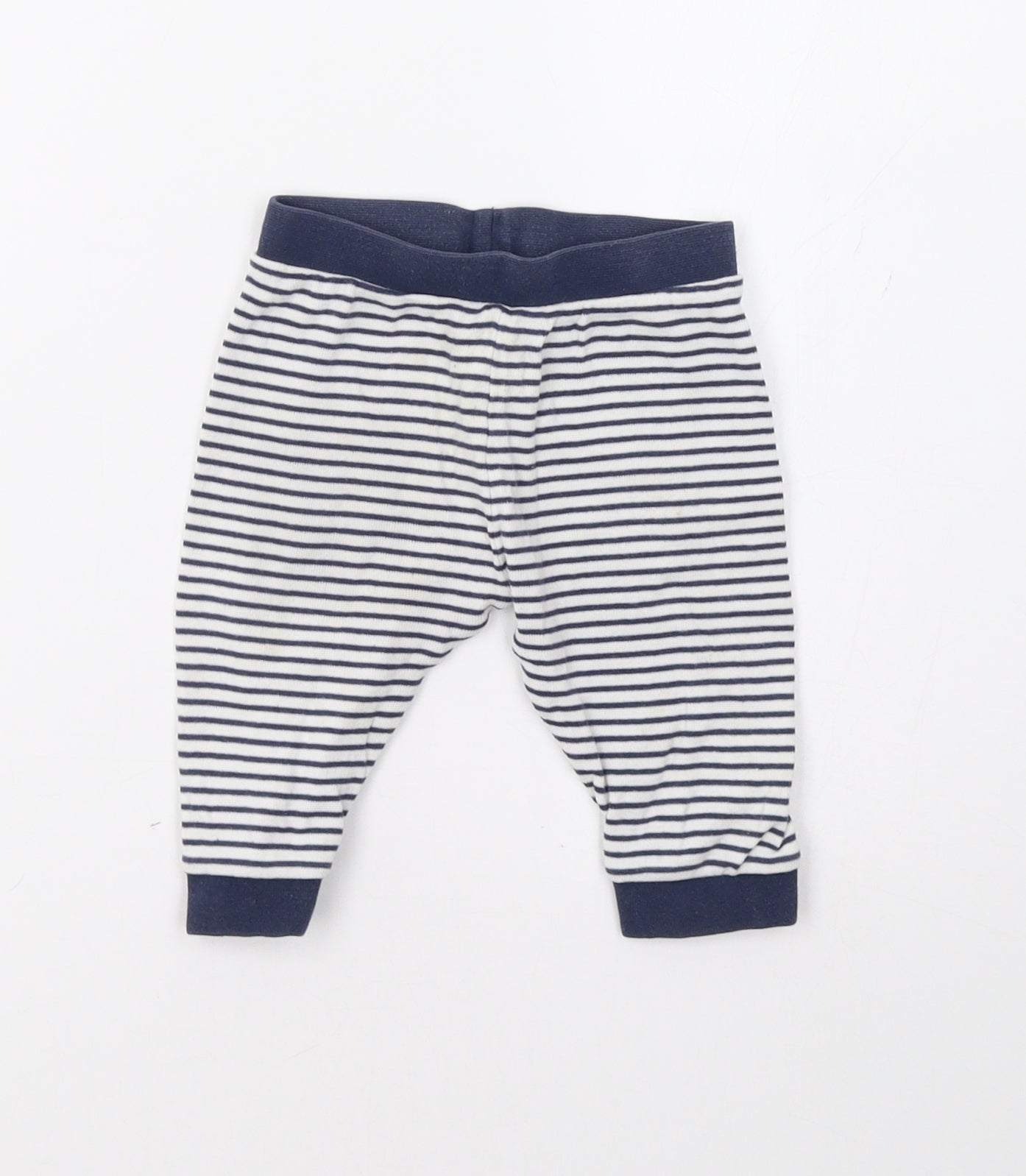 NEXT Baby Blue Striped  Jogger Leggings Size 6-9 Months