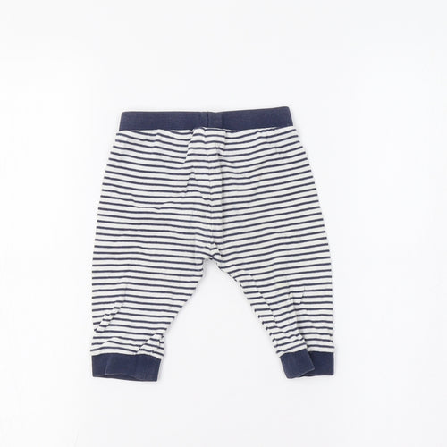 NEXT Baby Blue Striped  Jogger Leggings Size 6-9 Months