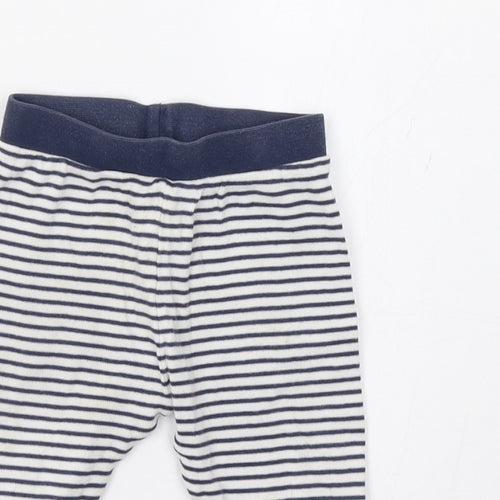 NEXT Baby Blue Striped  Jogger Leggings Size 6-9 Months