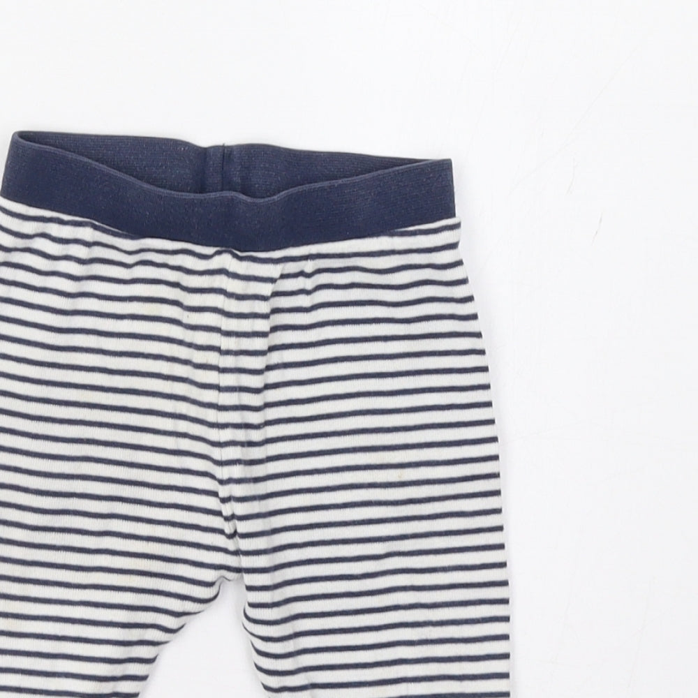 NEXT Baby Blue Striped  Jogger Leggings Size 6-9 Months