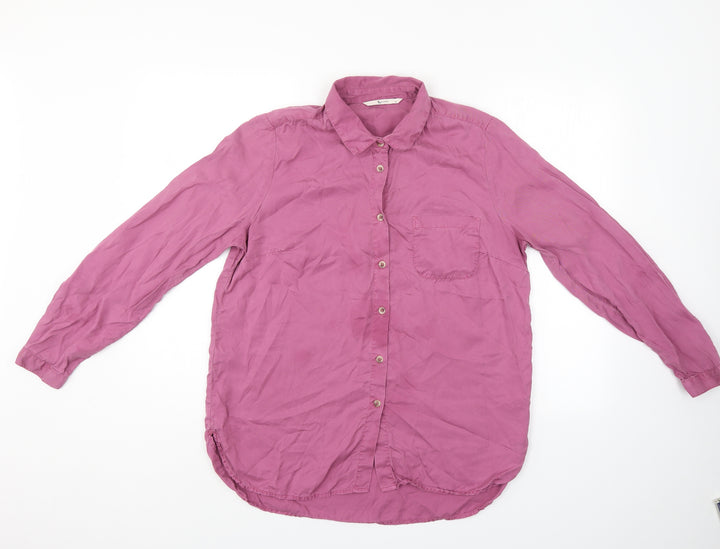 TU Womens Purple Basic Button-Up Size 14