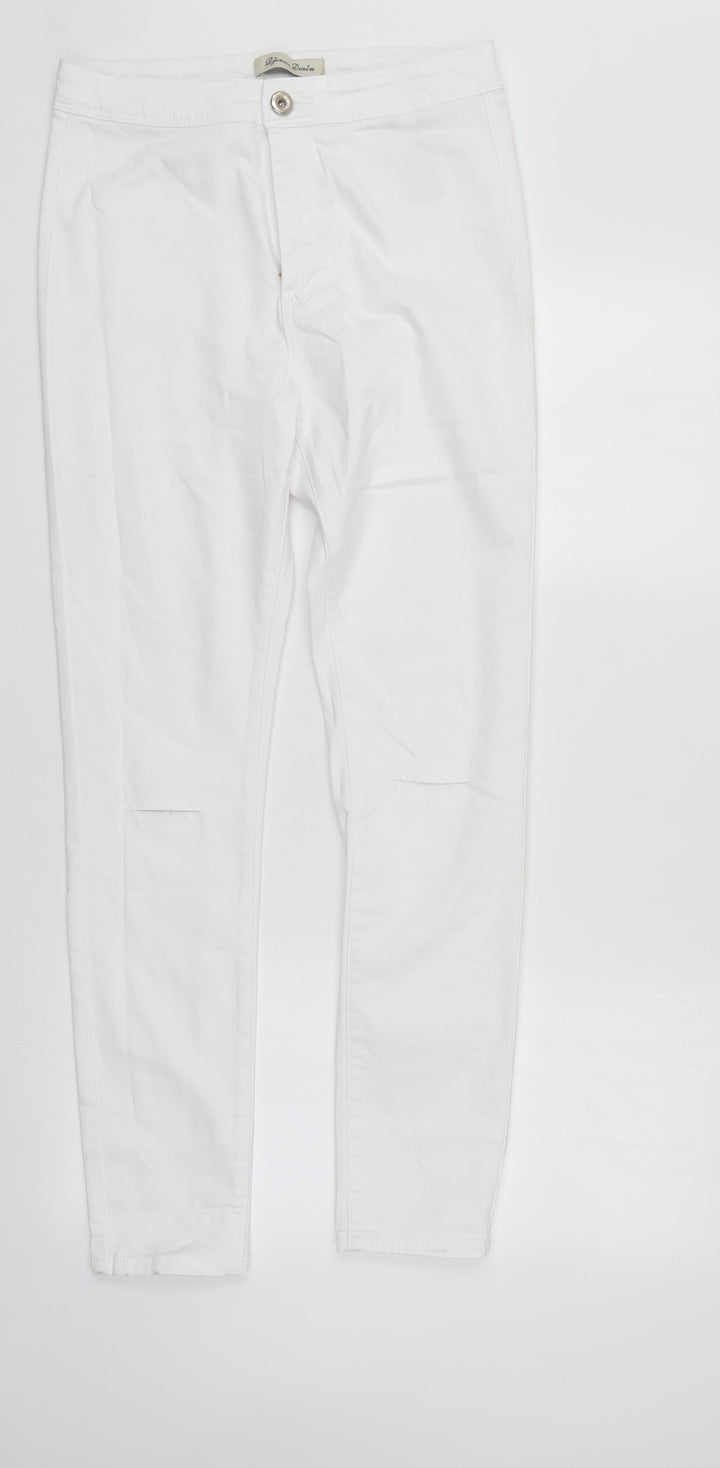 jo jonaco Womens White Denim Straight Jeans Size XL L29 in