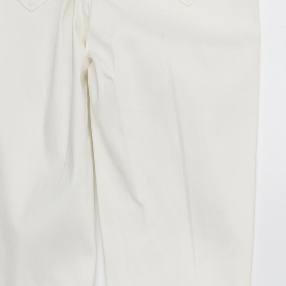 M&S Womens White  Denim Skinny Jeans Size 10 L28 in