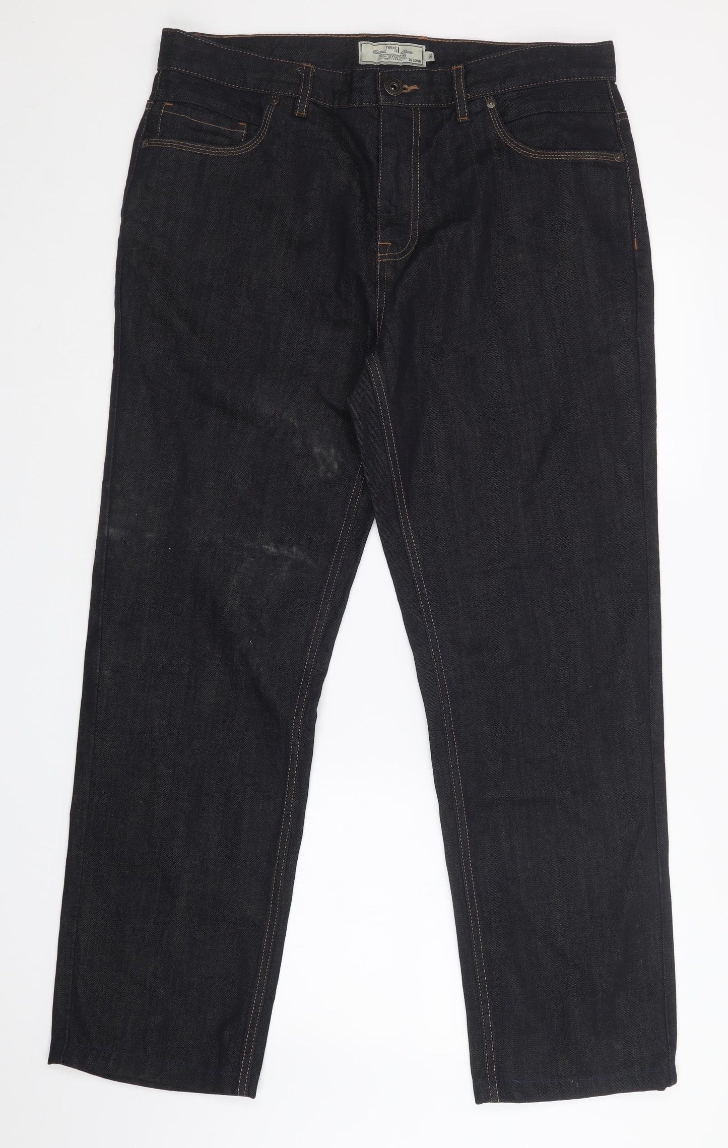 NEXT Mens Black   Straight Jeans Size 36 in L30 in - LONG