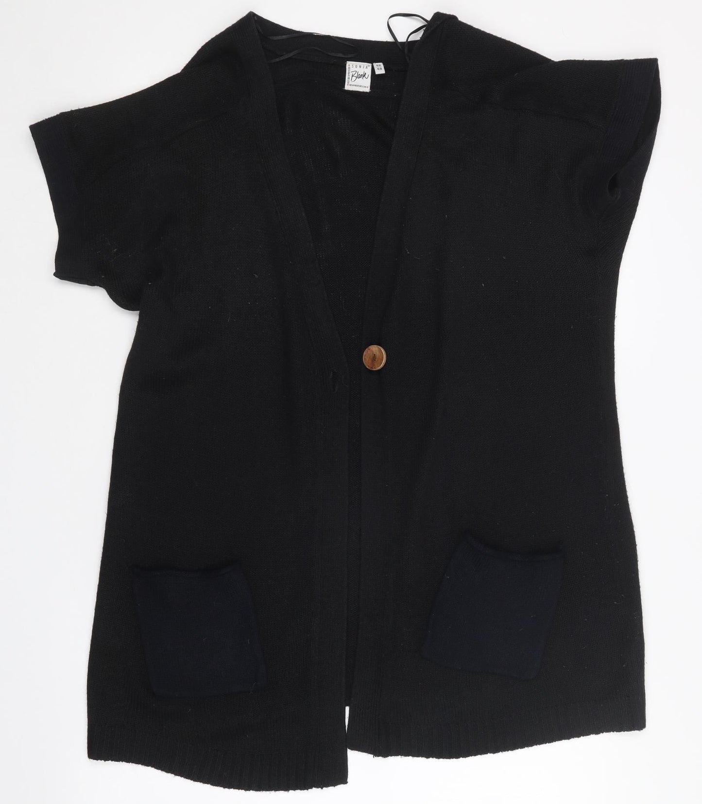 SONJA BLANK Womens Black   Cardigan Jumper Size 18