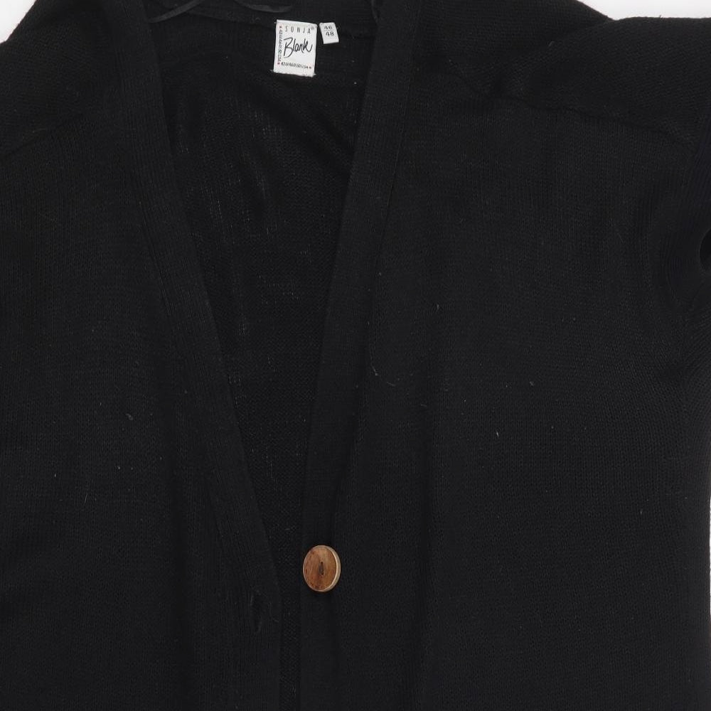 SONJA BLANK Womens Black   Cardigan Jumper Size 18