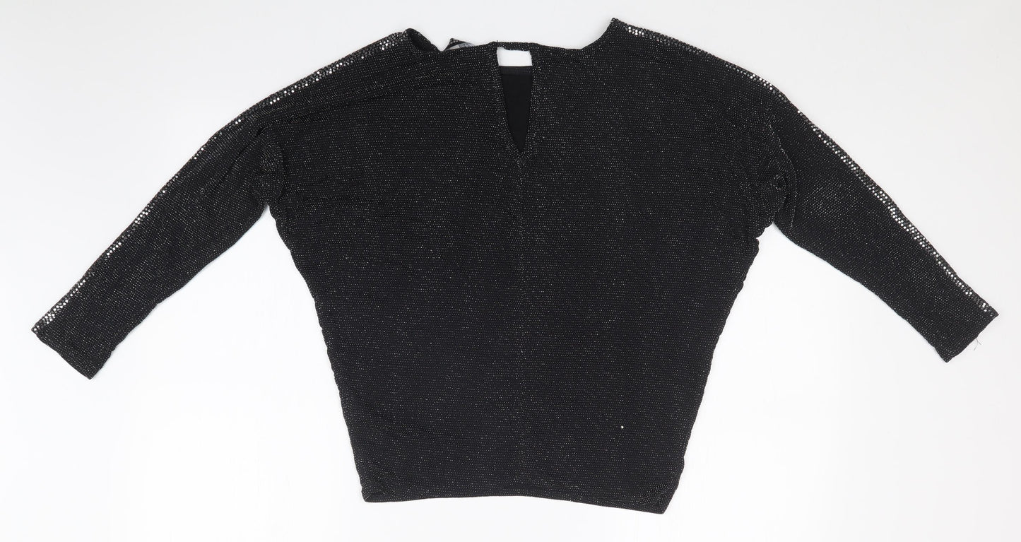 Dorothy Perkins Womens Black   Basic Blouse Size 8