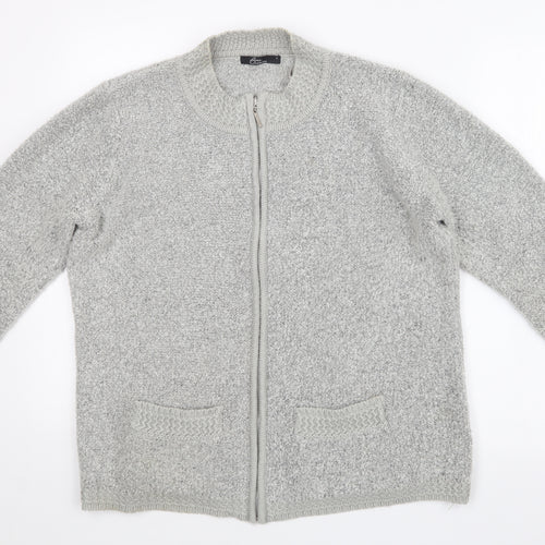 BM Womens Grey   Full Zip Jumper Size L