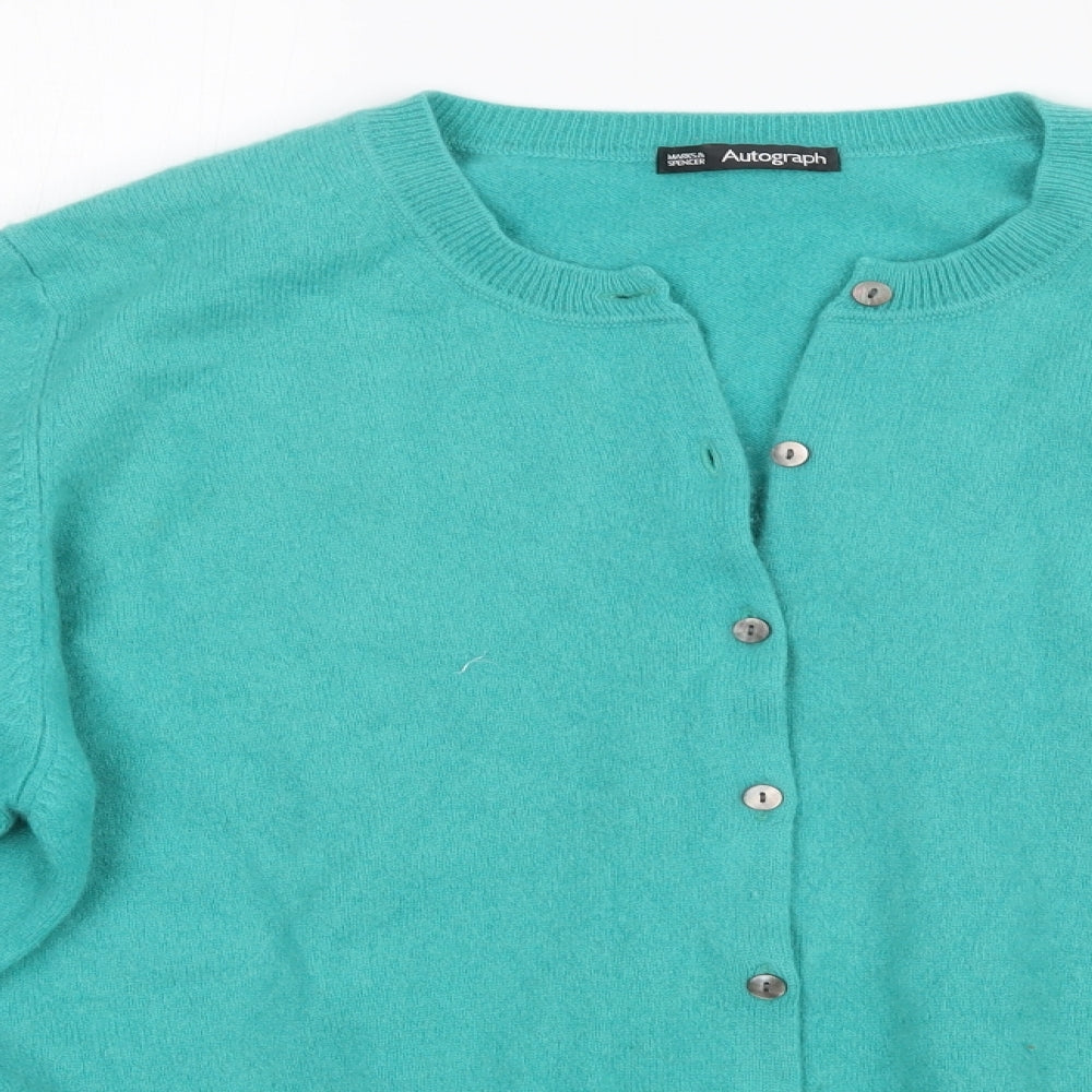 M&S Womens Green   Cardigan Jumper Size 22