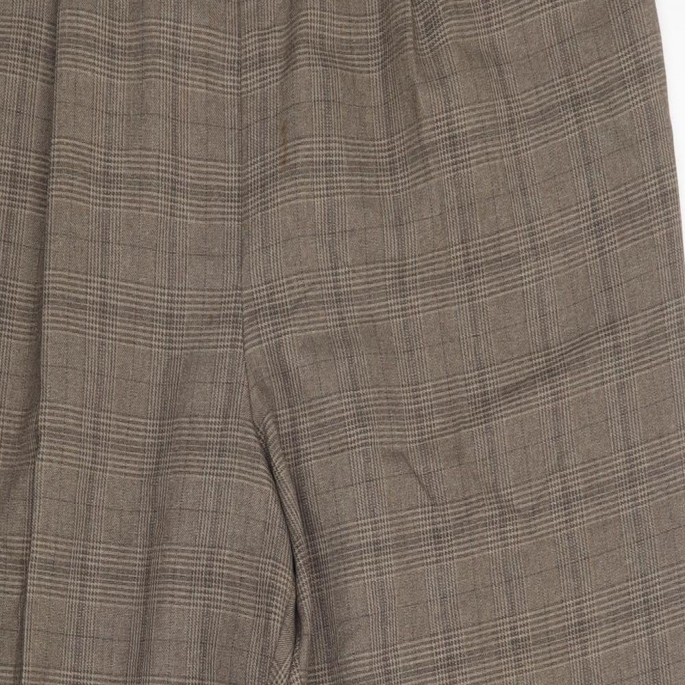 BHS Womens Brown Check  Dress Pants Trousers Size 20 L26 in