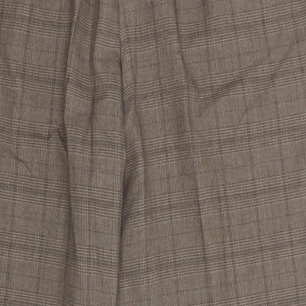 BHS Womens Brown Check  Dress Pants Trousers Size 20 L26 in