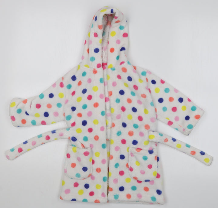 Mothercare Girls Multicoloured Spotted Top Robe Size 2 Years