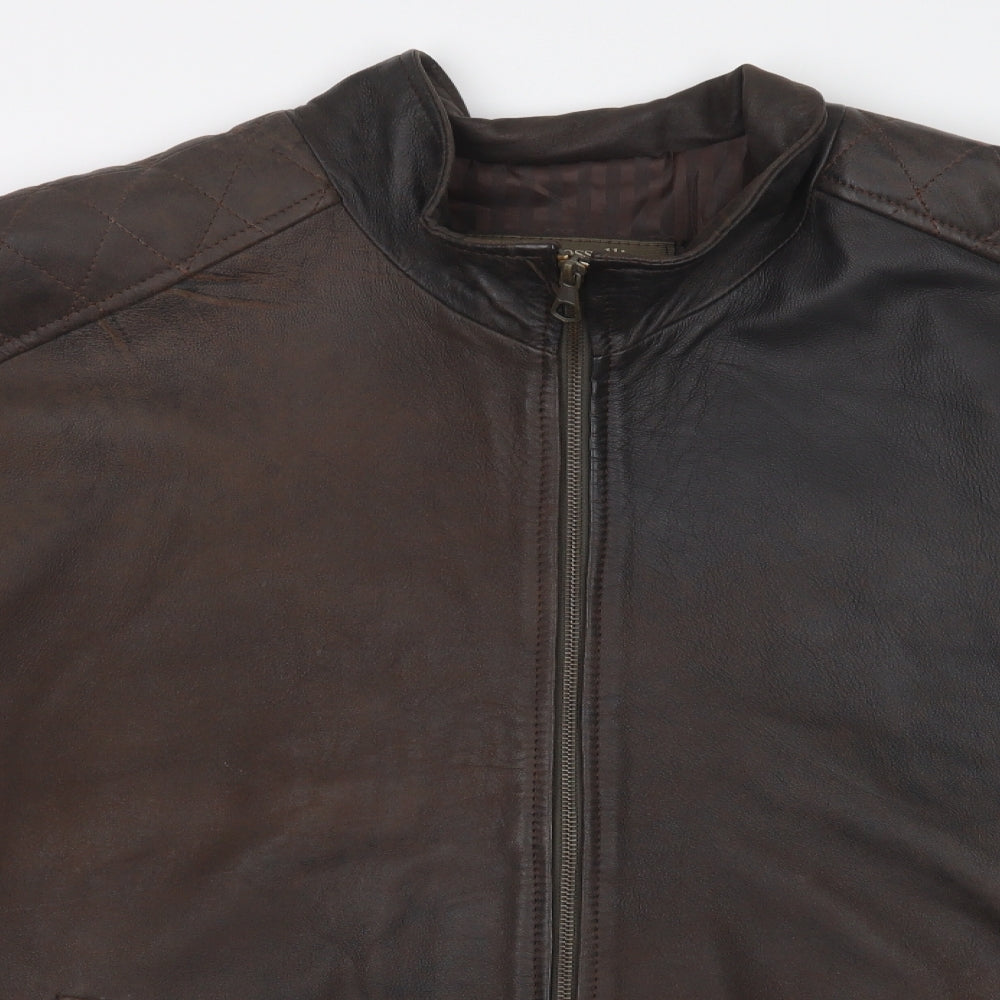 CARLO ROSSELLI Mens Brown   Overcoat Coat Size L