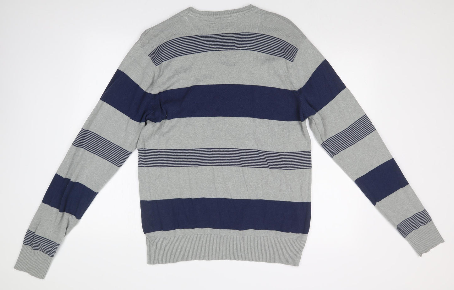 Loyalty & Faith Mens Multicoloured Striped  Pullover Jumper Size L