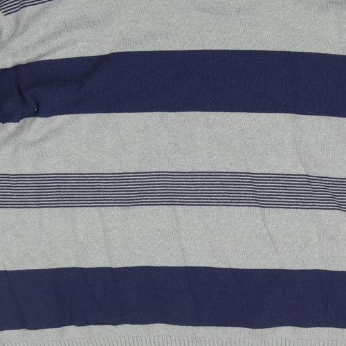 Loyalty & Faith Mens Multicoloured Striped  Pullover Jumper Size L