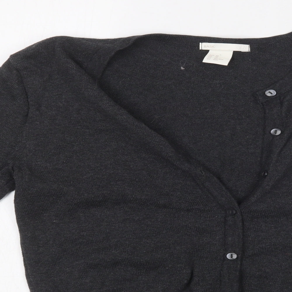 H&M Womens Grey   Cardigan Jumper Size XS