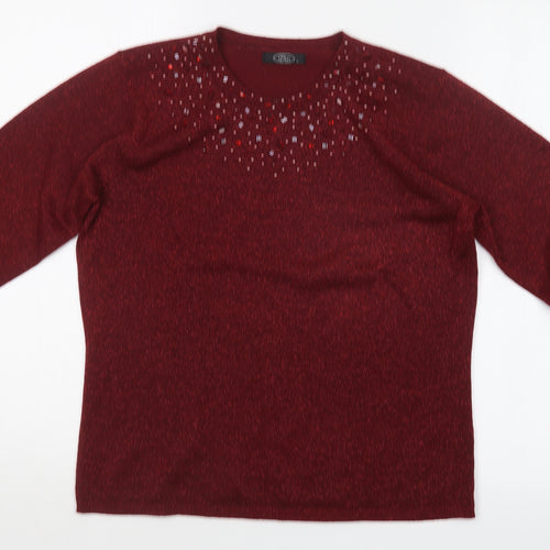 BM Womens Red   Pullover Jumper Size S