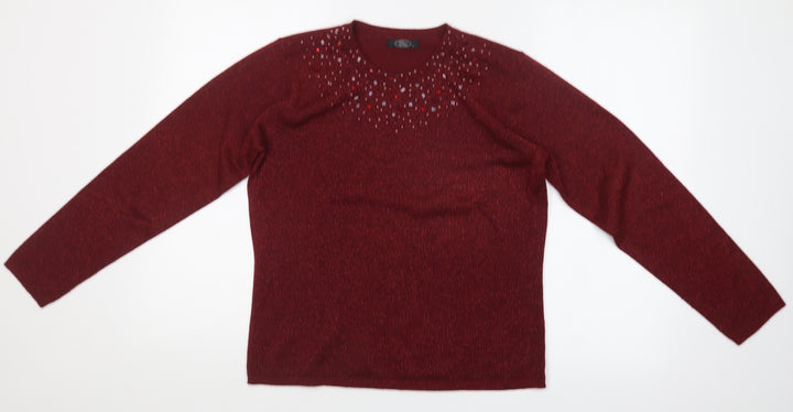 BM Womens Red   Pullover Jumper Size S
