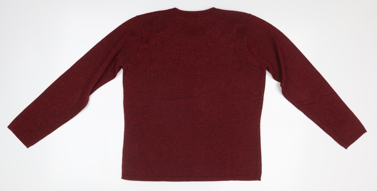 BM Womens Red   Pullover Jumper Size S