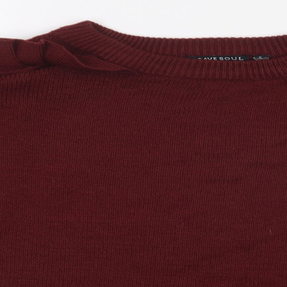 Brave Soul Womens Purple   Pullover Jumper Size S