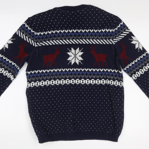 STAG AND HART Mens Multicoloured   Pullover Jumper Size M  - Christmas