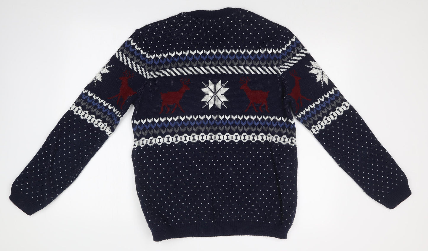 STAG AND HART Mens Multicoloured   Pullover Jumper Size M  - Christmas