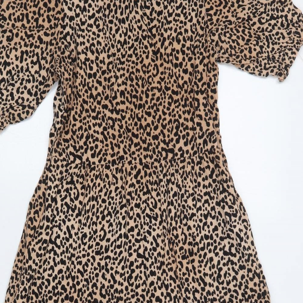 New Look Womens Brown Animal Print  Maxi  Size 6