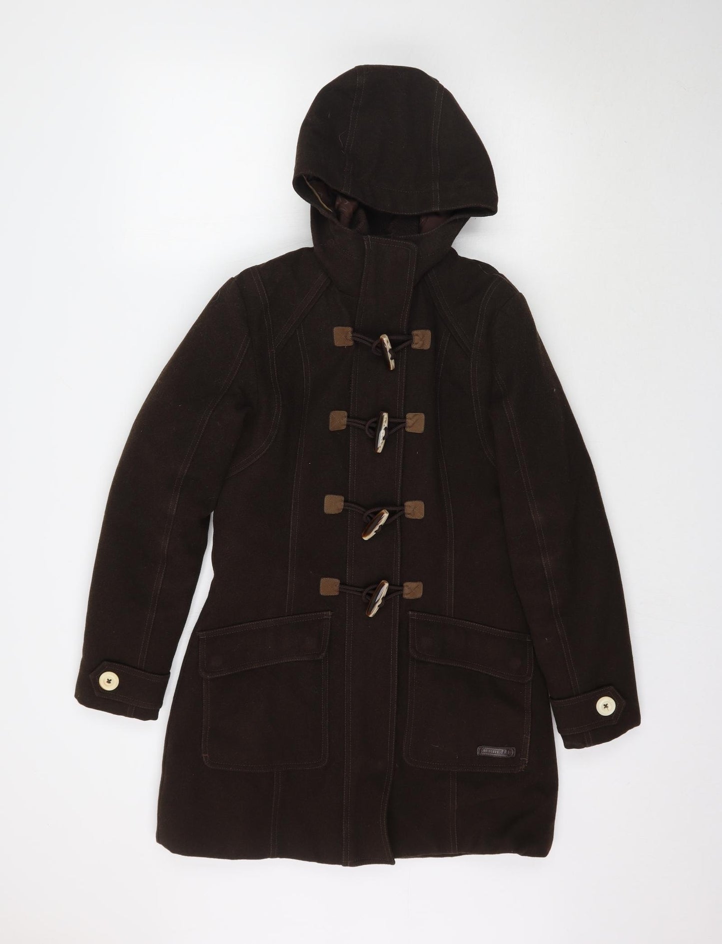 Merrell Womens Brown   Overcoat Coat Size XS