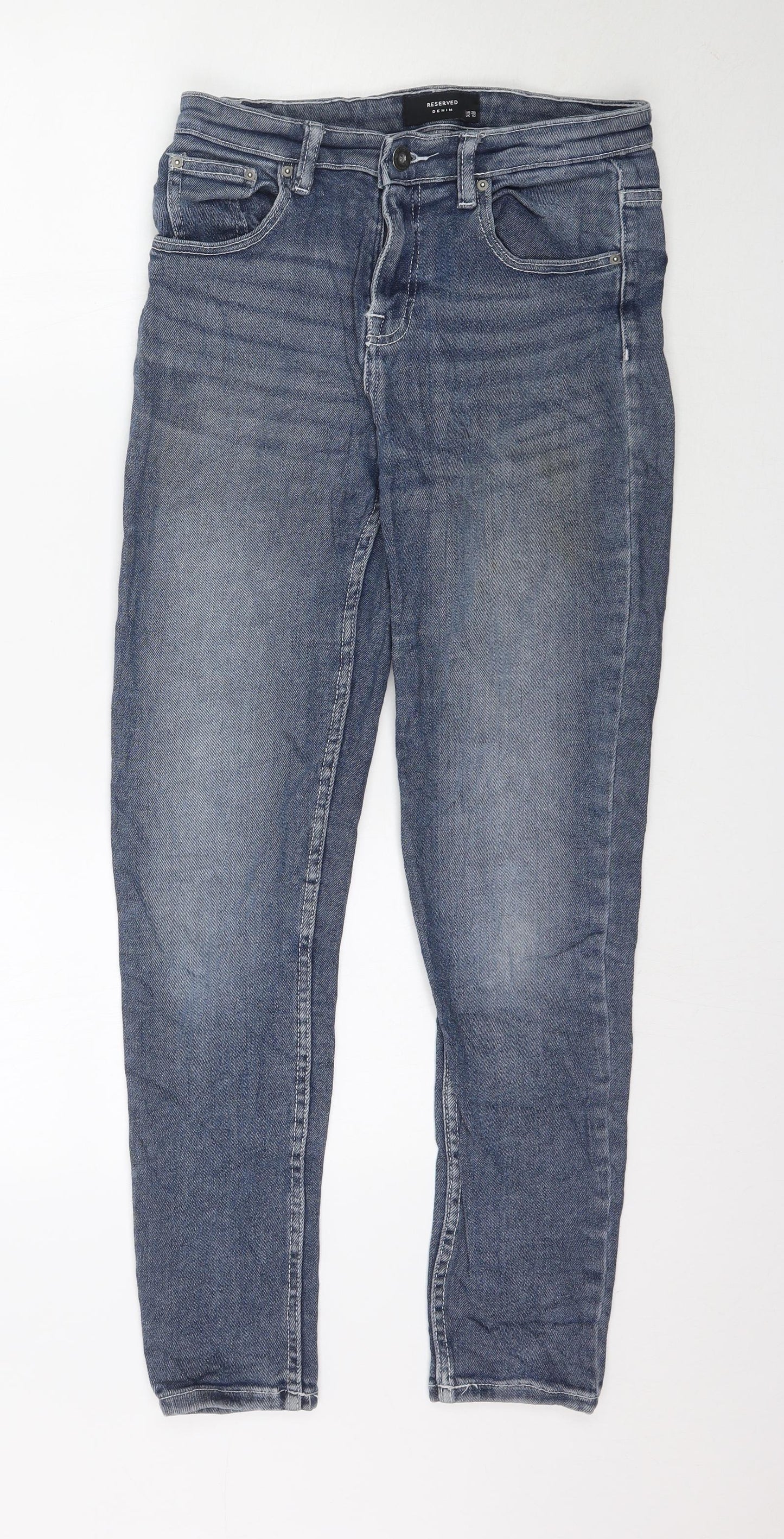RESERVED Womens Blue  Denim Skinny Jeans Size 10 L28 in