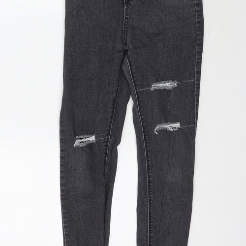 Preworn Womens Grey  Denim Skinny Jeans Size 26 L26 in