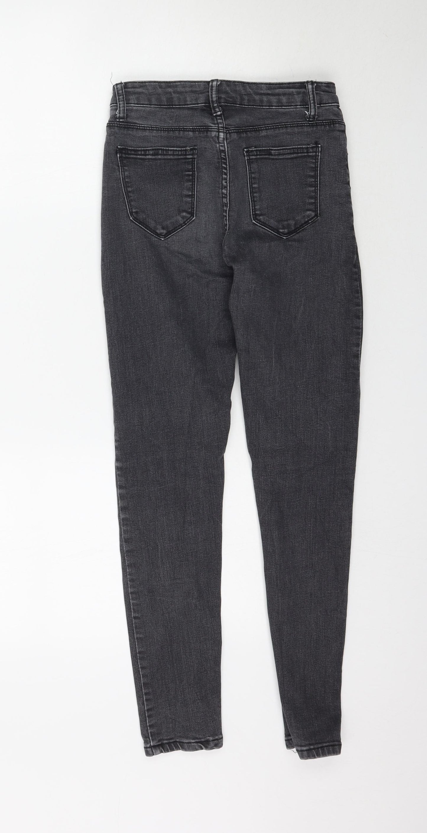 Preworn Womens Grey  Denim Skinny Jeans Size 26 L26 in