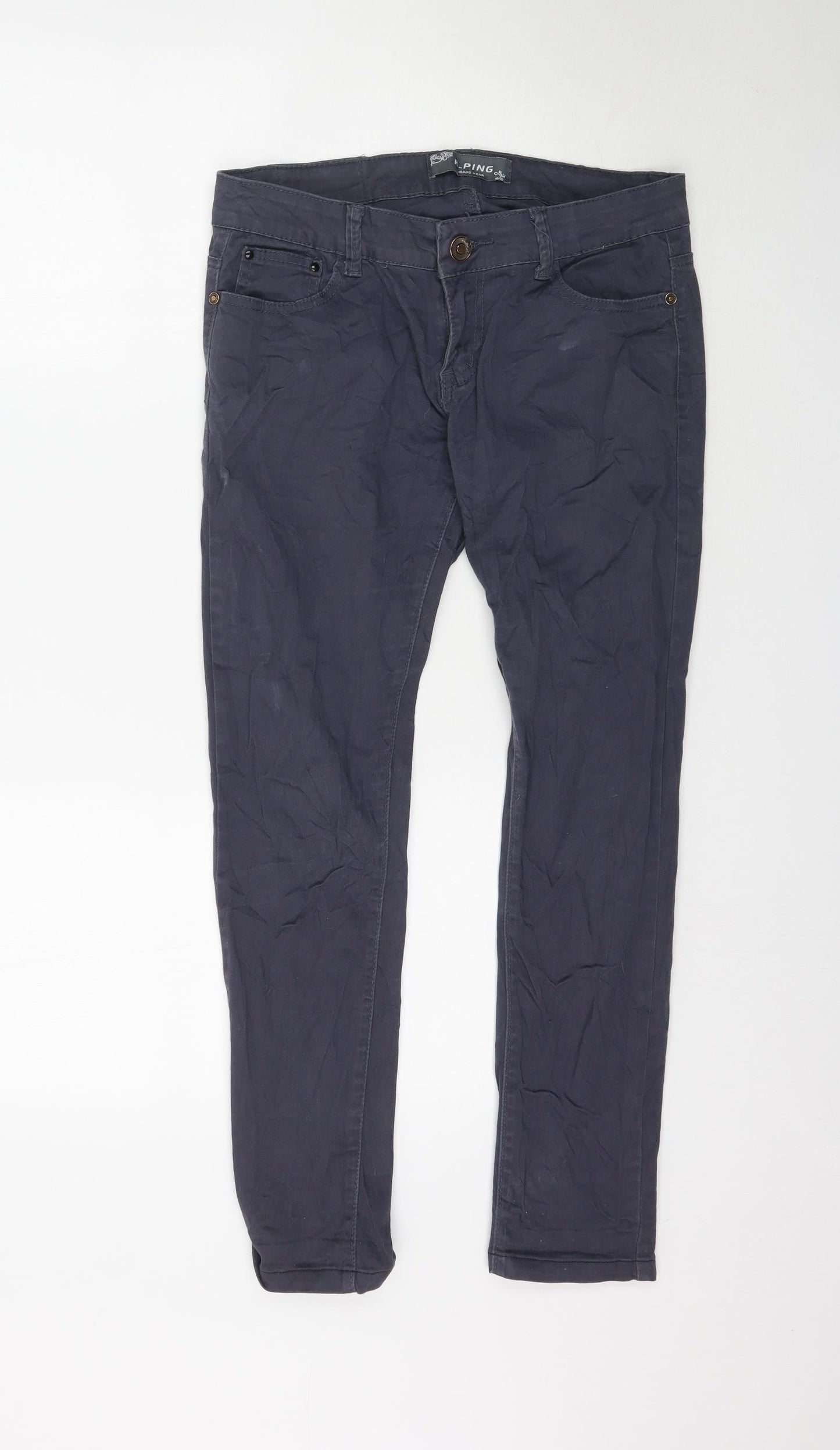 R-Ping Womens Grey  Denim Skinny Jeans Size 29 L29 in