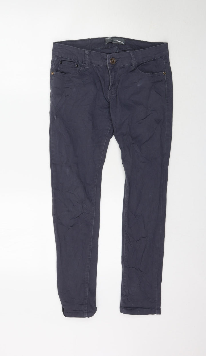 R-Ping Womens Grey  Denim Skinny Jeans Size 29 L29 in