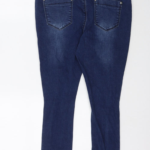Boohoo Womens Blue  Denim Skinny Jeans Size 10 L29 in