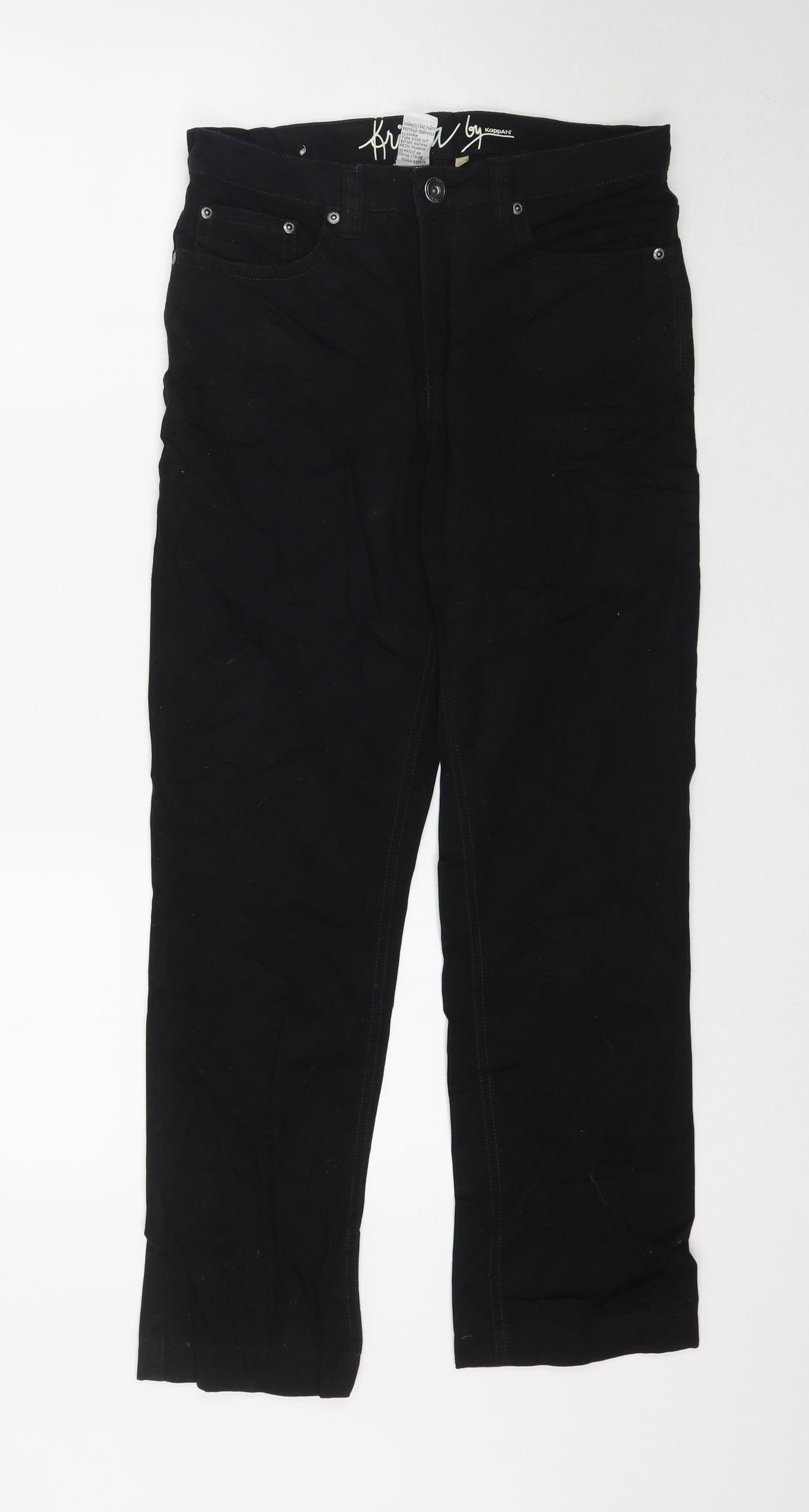 Kappahi Womens Black  Denim Straight Jeans Size 8 L28 in
