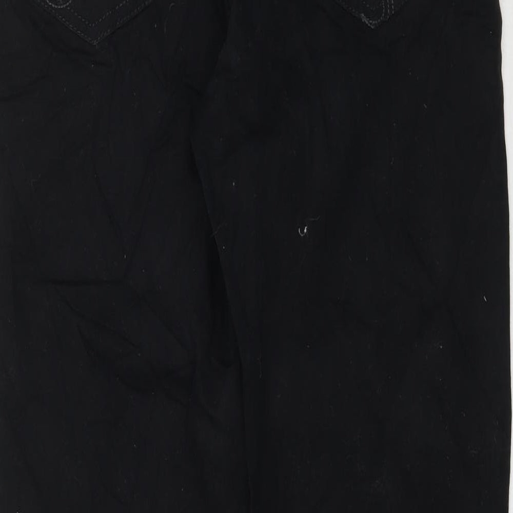 Kappahi Womens Black  Denim Straight Jeans Size 8 L28 in
