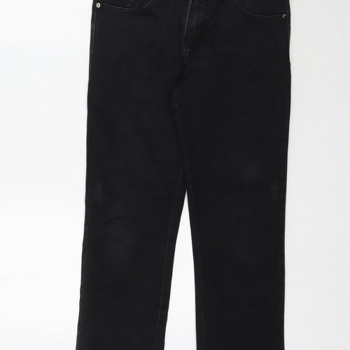 kaiweishi Womens Black  Denim Straight Jeans Size 29 in L26 in