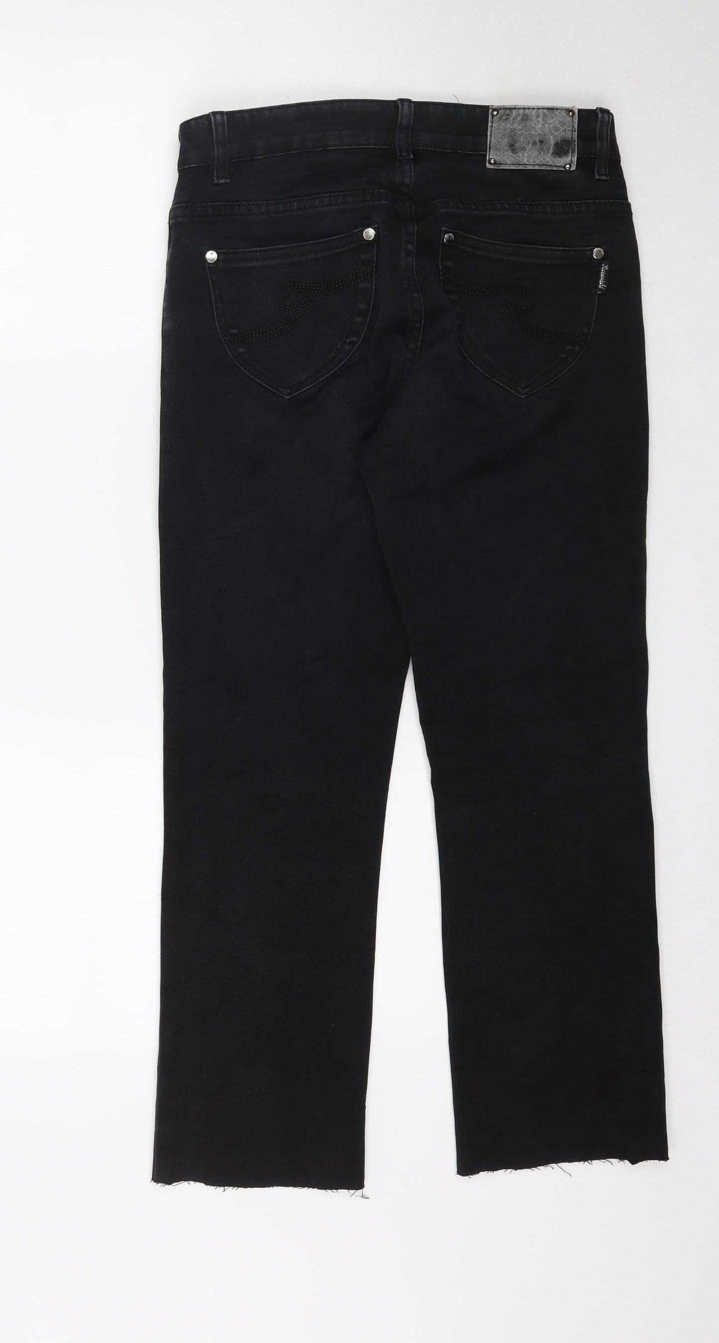 kaiweishi Womens Black  Denim Straight Jeans Size 29 in L26 in