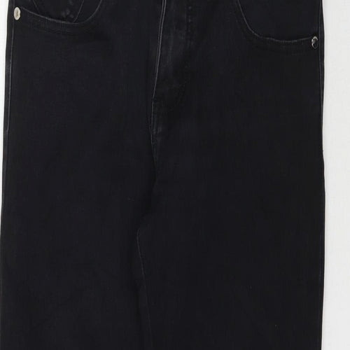 kaiweishi Womens Black  Denim Straight Jeans Size 29 in L26 in
