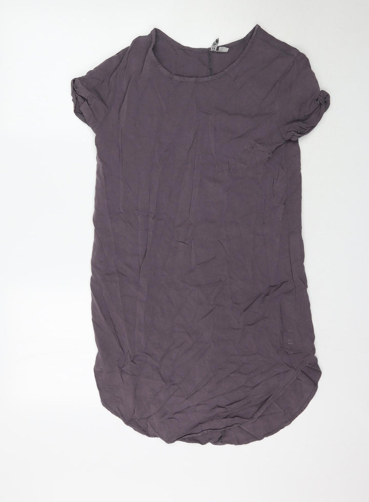 H&M Womens Purple T-Shirt Dress Size 8 - Short Dress / Long top