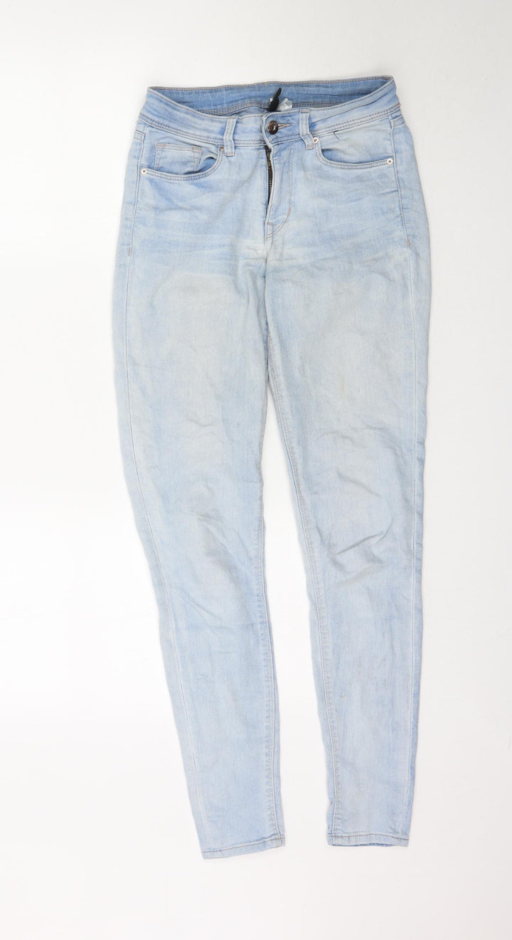 H&M Womens Blue  Denim Skinny Jeans Size 8 L30 in