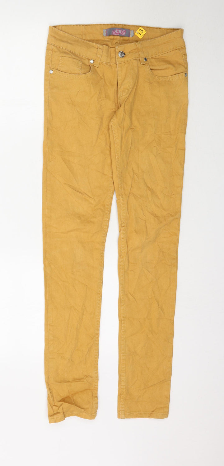 Carg Jeans Womens Yellow  Denim Skinny Jeans Size 30 in L32 in - Mustard