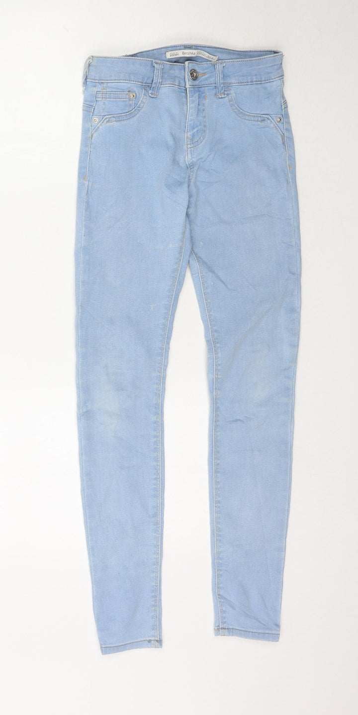 Bershka Womens Blue Denim Skinny Jeans Size 6 L30 in