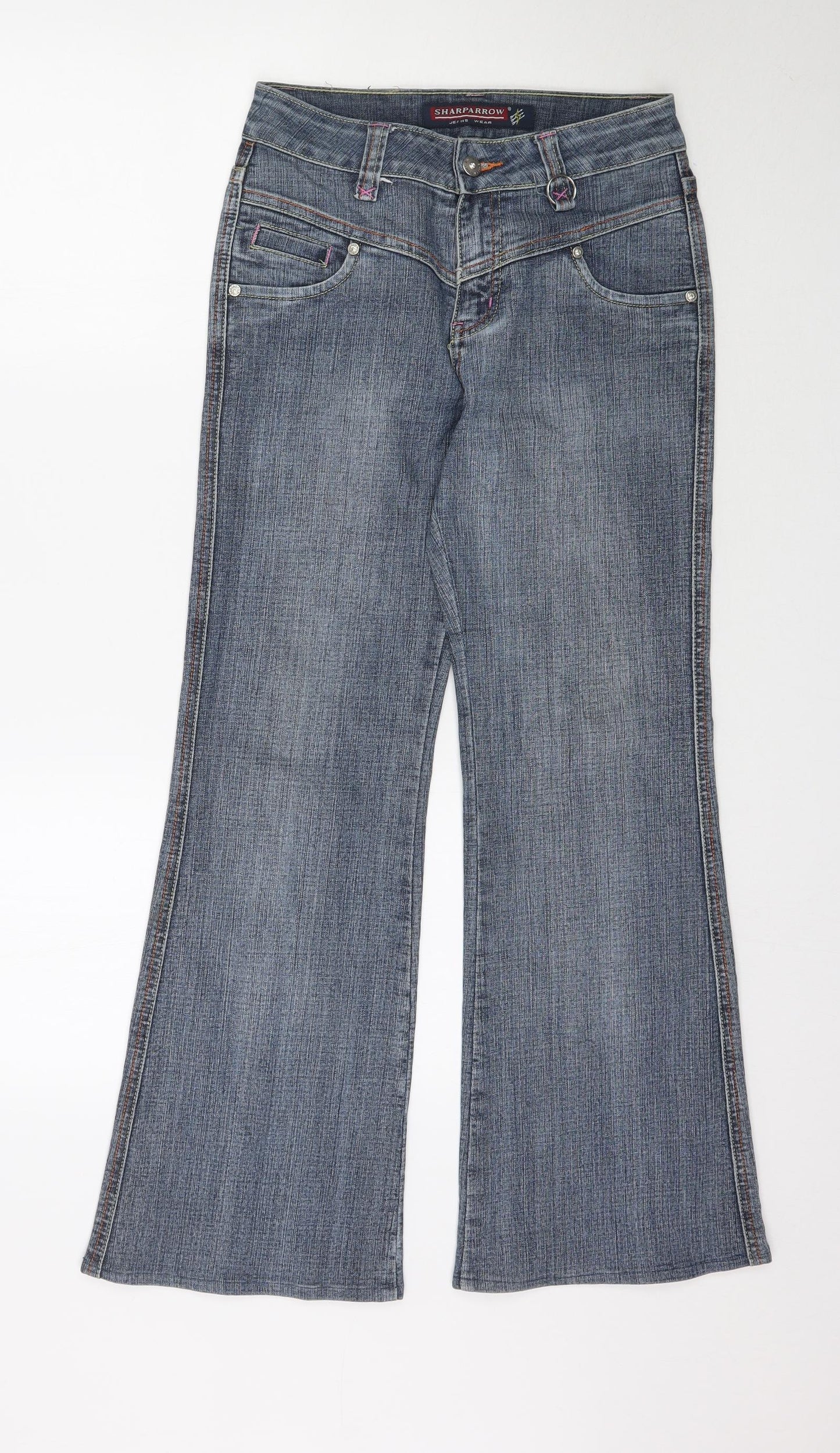 Sharparrow Womens Blue  Denim Bootcut Jeans Size 28 in L29 in