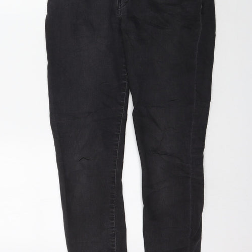 H&M Womens Black  Denim Tapered Jeans Size 12 L31 in