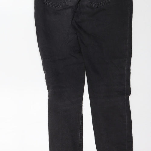 H&M Womens Black  Denim Tapered Jeans Size 12 L31 in
