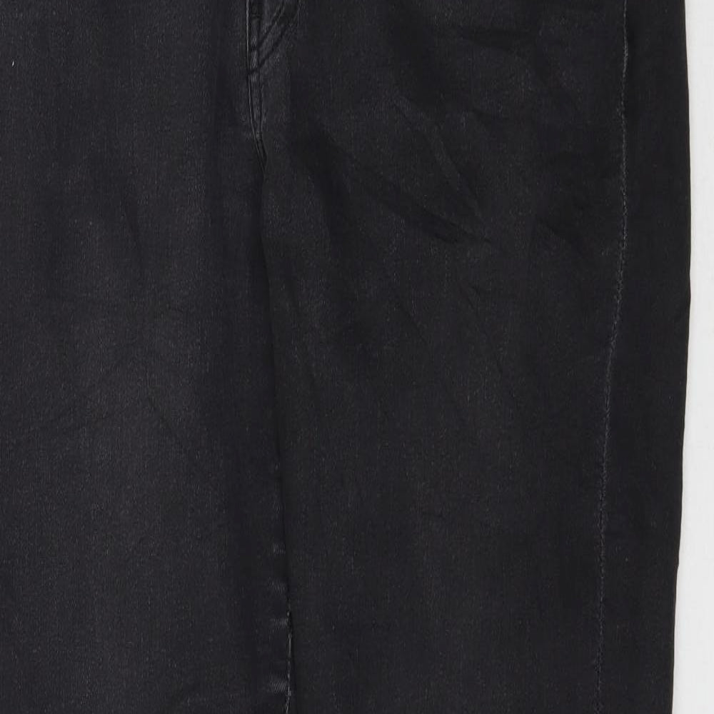 H&M Womens Black  Denim Tapered Jeans Size 12 L31 in