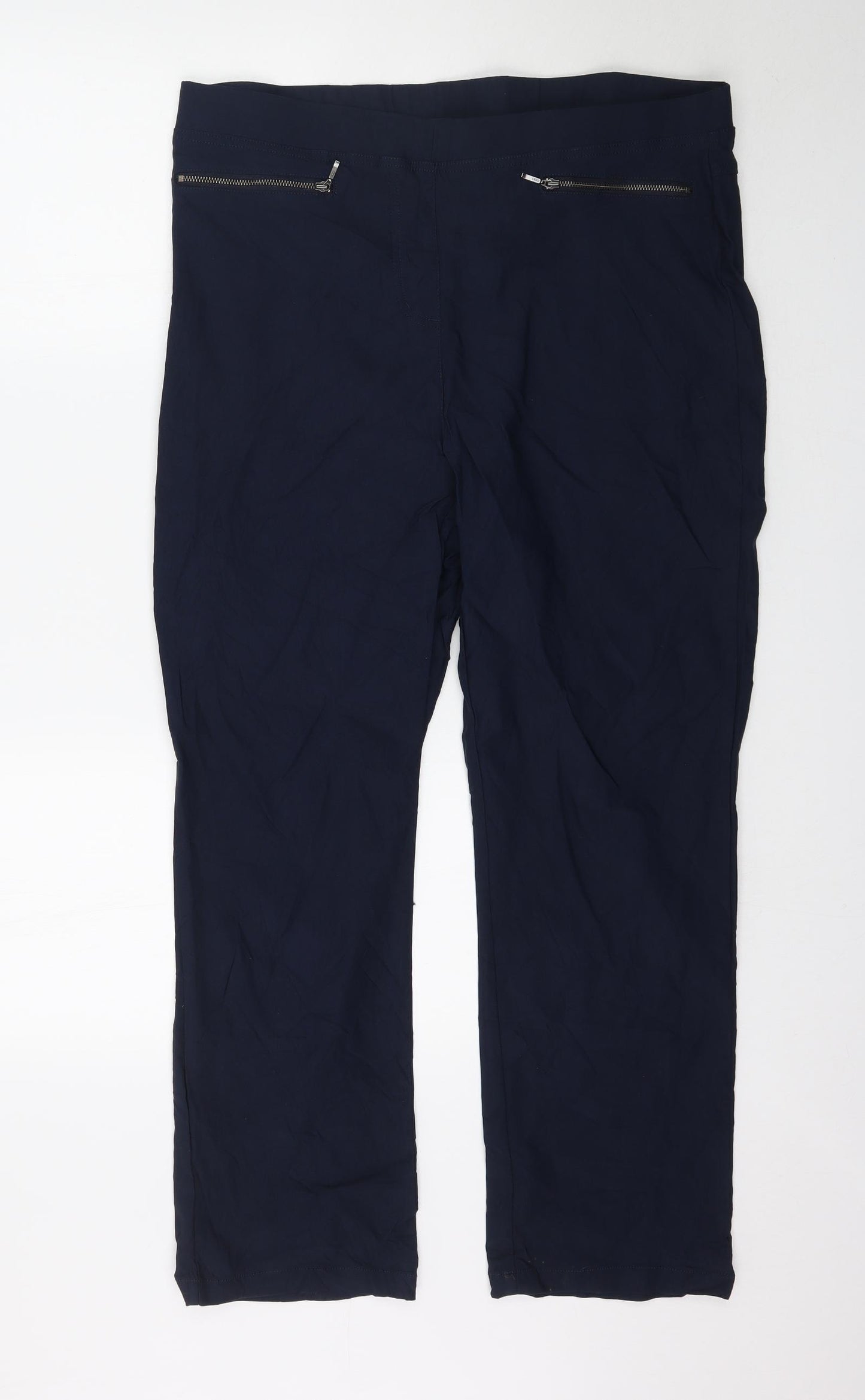 Cotton Traders Womens Blue   Trousers  Size 18 L29 in